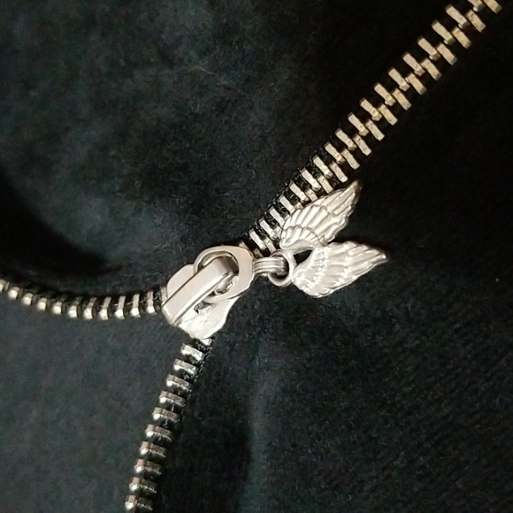 VICTORIA'S SECRET Black Crop Velour Tracksuit Jacket-M - Picture 3 of 4